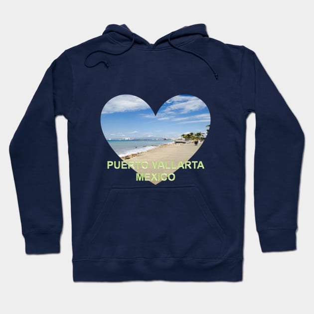 Love Puerto Vallarta Mexico Beach Hoodie by especialescosas